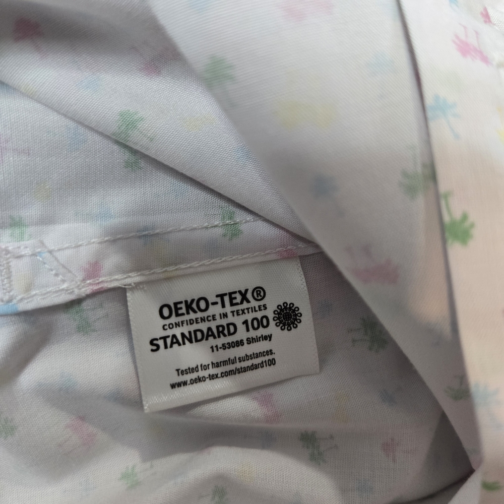 Croft & Barrow‎ Men's White and Green Patterned Short Sleeve Shirt - Picture 10 of 14